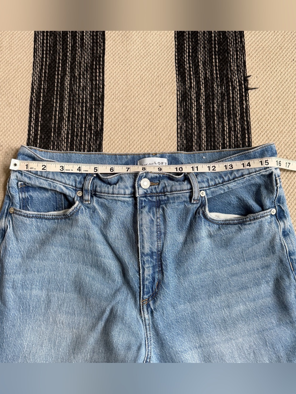 LOFT Women's The Wide Leg Light Blue Jeans Size 31/12 - Picture 7 of 12